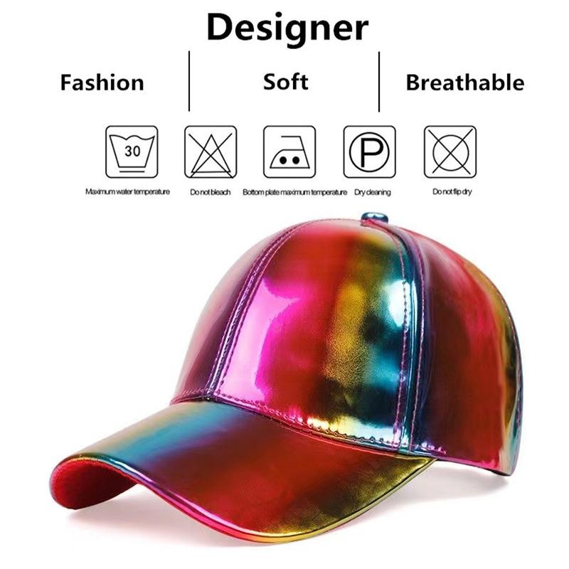 New Men Women NEW Laser Colored Fashion Baseball Cap Street Dance Hip-hop Cap Adjustable Sunshade Hat Casual Cowboy Hat