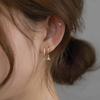 Gold Zircon Hoop Earrings - Elegant, Luxurious, and Exquisitely Simple French Design