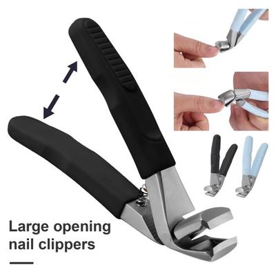 Senior Nail Clippers Set with Built-In Collection Box Wide Jaw Fingernail And Angled Head Toenail Clippers for Thick Nails Professional Nail Scissors