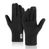 Unisex Winter Cycling Gloves With Touchscreen Compatibility Warm Alpaca Wool Blend Knit Outdoor Riding