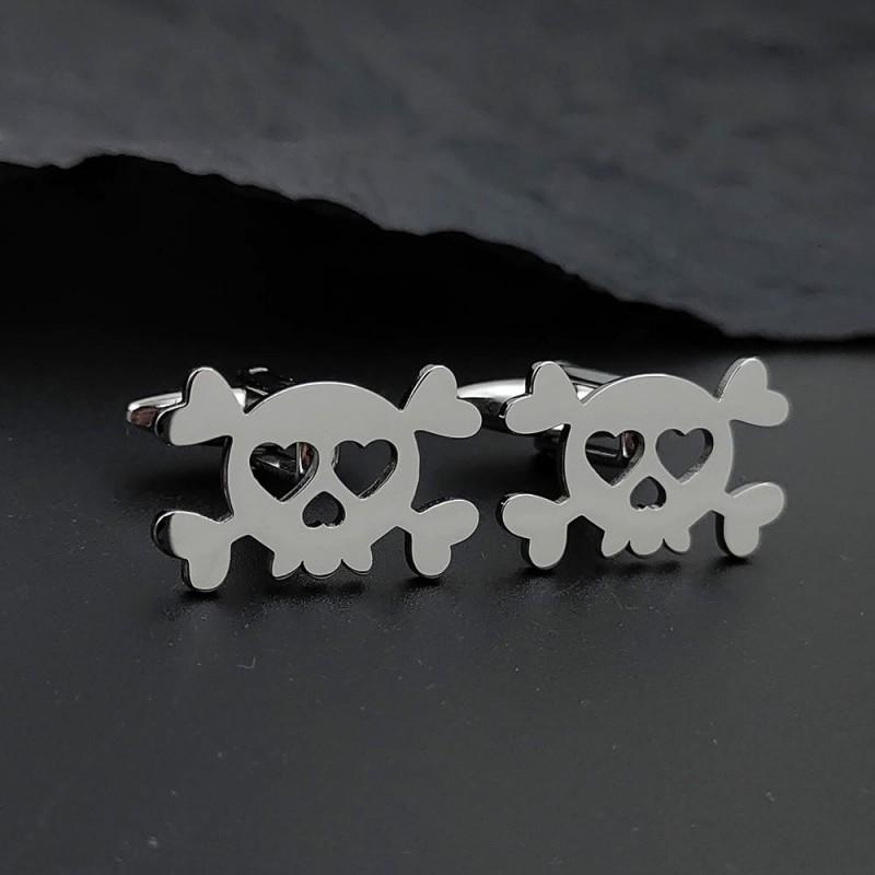 Ghost Horse Skull Brooch Cufflinks Punk Creative Personality Style Stainless Steel Material Not Easy To Fade Wear-resistant Accessories Decoration