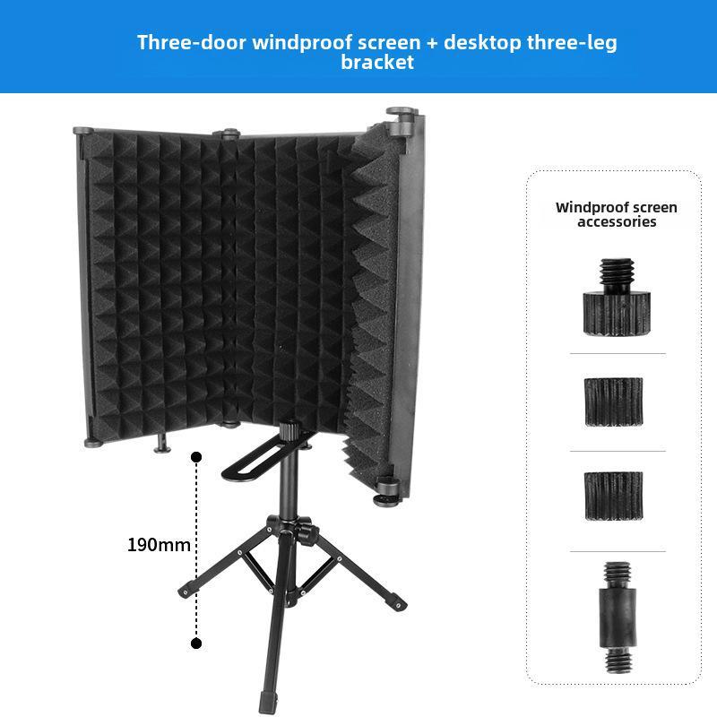 Soundproof Microphone Cover: Noise-Reducing Folding Windscreen for Studio Recording