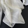 100% Maulbeerseide Schal Stola Einfarbige Seidengarne Damen Leichter Luxus Perlen Spitze Schal Dekorative Seidenstola Damen