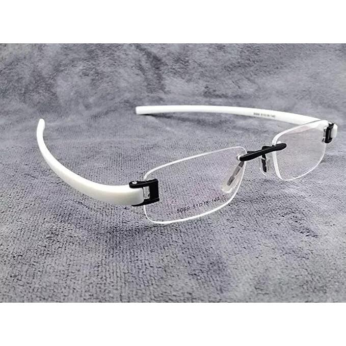 RSINC Combo Rimless Frame eyeglasses for unisex Silver Orange-Black White Tag A1 JL186701721496