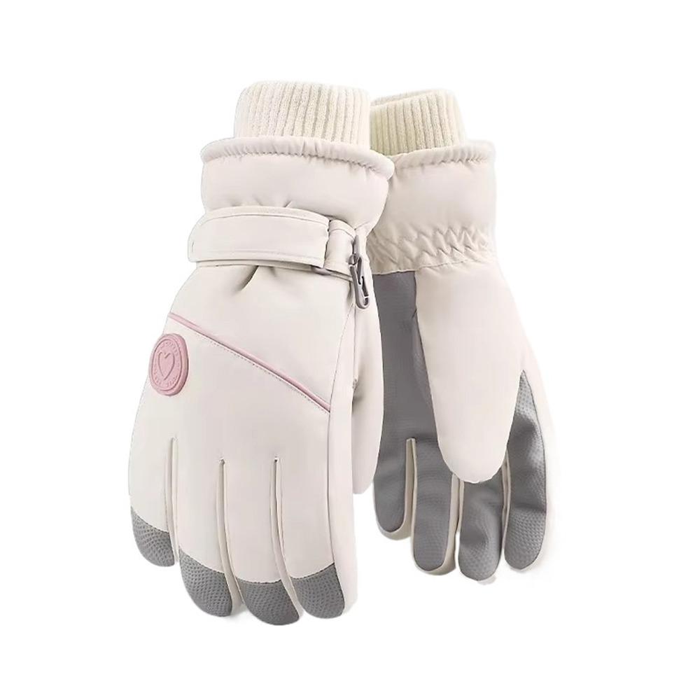 

Touchscreen Winter Skiing Gloves Anti-slip Cycling Mitten for Women Electric Bike Riding