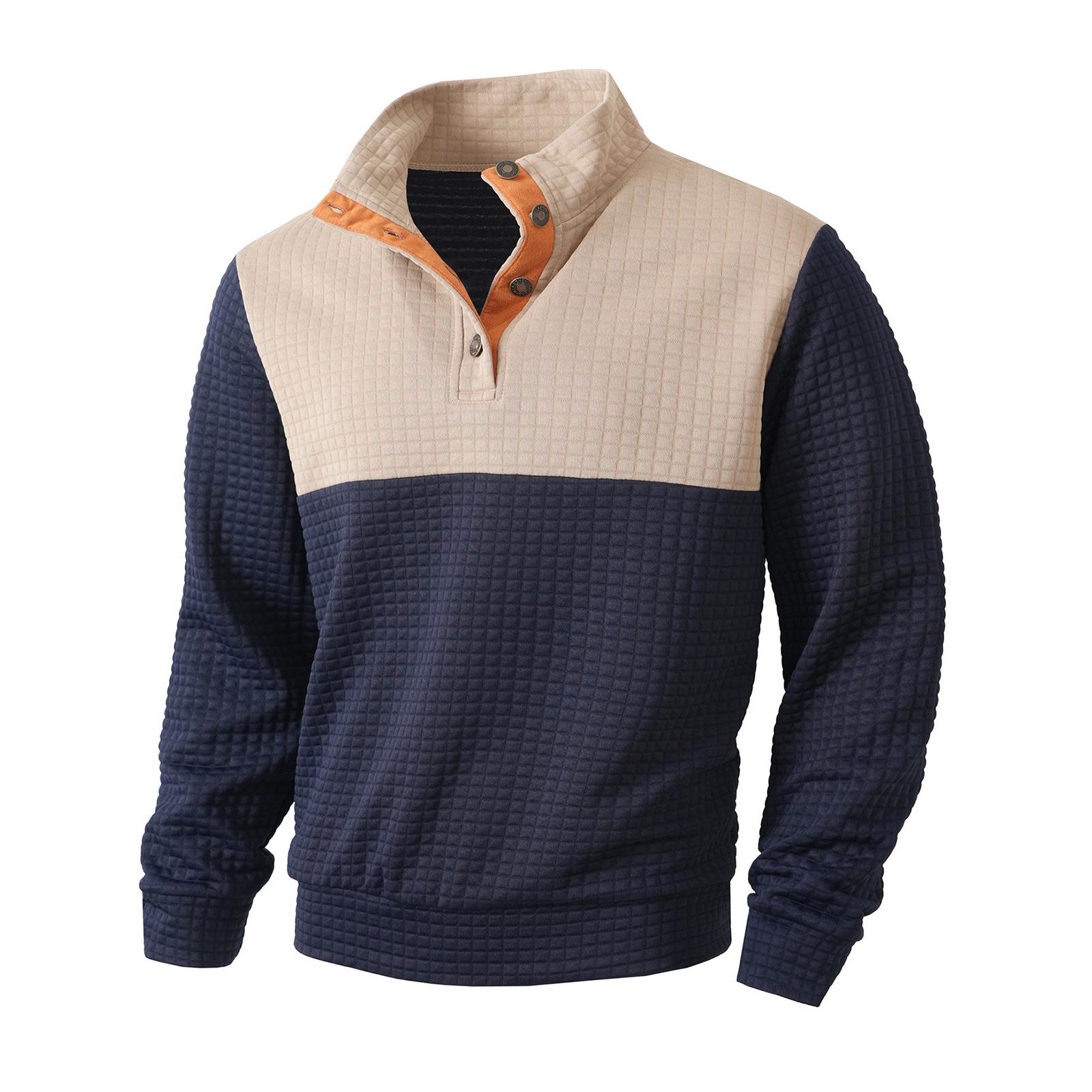 

Men s Cable Knit Pullover Sweater Casual Long Sleeve Stand Collar 1/4 Button Up Fall Winter Sweatshirts XXXL тёмно-синий