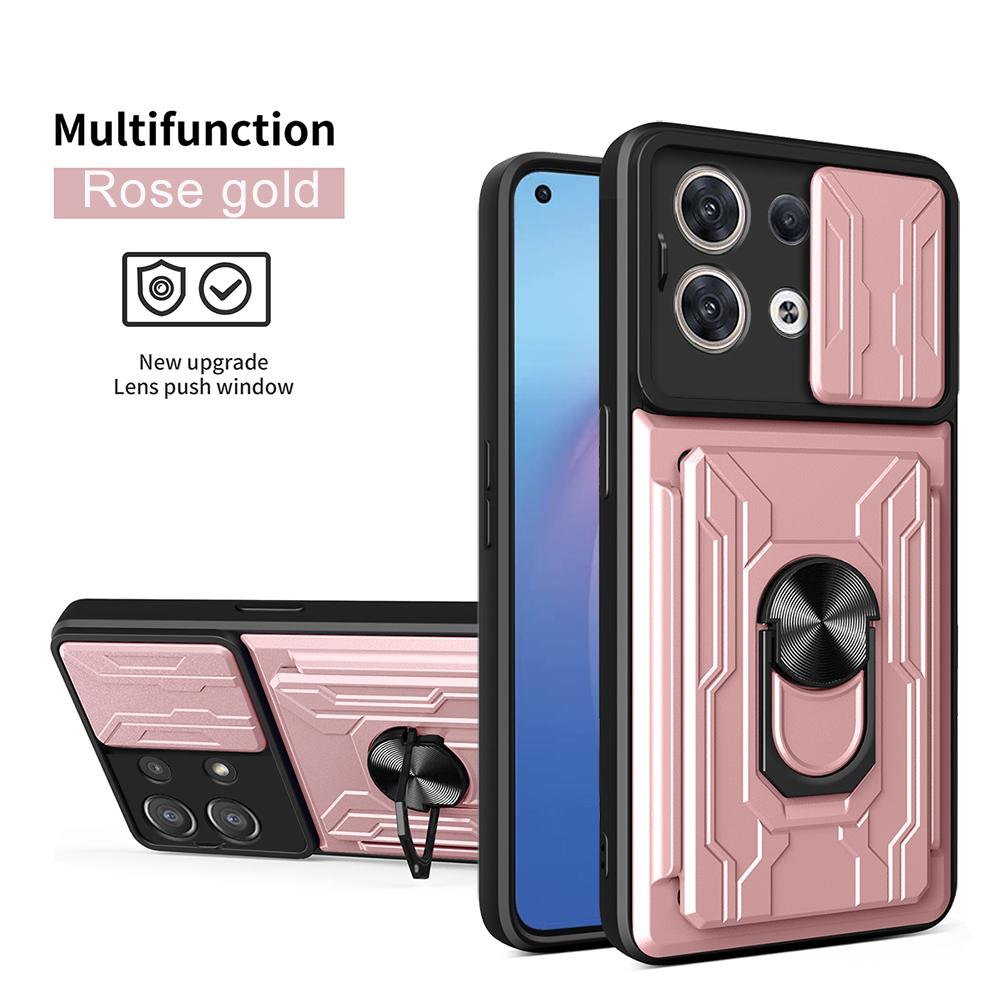 For Oppo Reno11Pro Reno11 Reno10 Reno7 Reno8Pro Reno8 Reno6 Reno5 Reno7Pro 360  Camera Card Slot Protective Phone Case