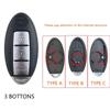 For Nissan Rogue Teana Sentra Versa Altima Maxima Sunny 2012 2011 2010 2009 2008 2007 2-4 Bottons Car Key Fob Case Shell Housing