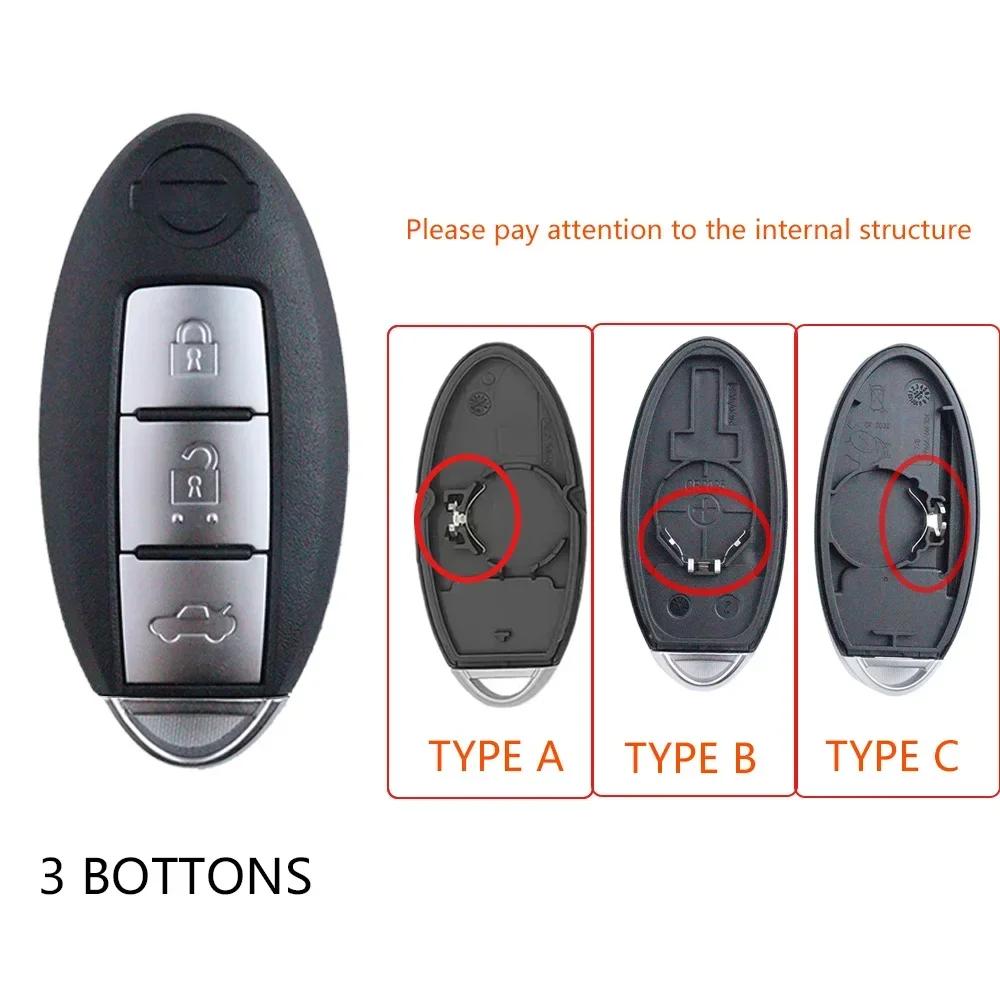 For Nissan Rogue Teana Sentra Versa Altima Maxima Sunny 2012 2011 2010 2009 2008 2007 2-4 Bottons Car Key Fob Case Shell Housing