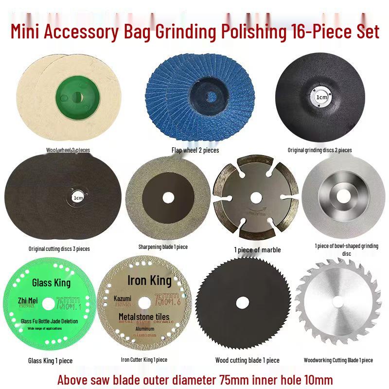 Mini 76mm (3") Angle Grinder Blade: Metal Grinding & Polishing Disc, Cutting Wheel 10mm Arbor.