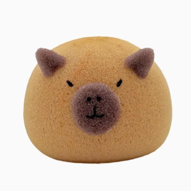 1Pc Cute Capybara Shaped Bath Ball Spongen Cleaning Brushes Easy Foaming Massage Ball Scrubber for Back  Exfoliating Kids Shower