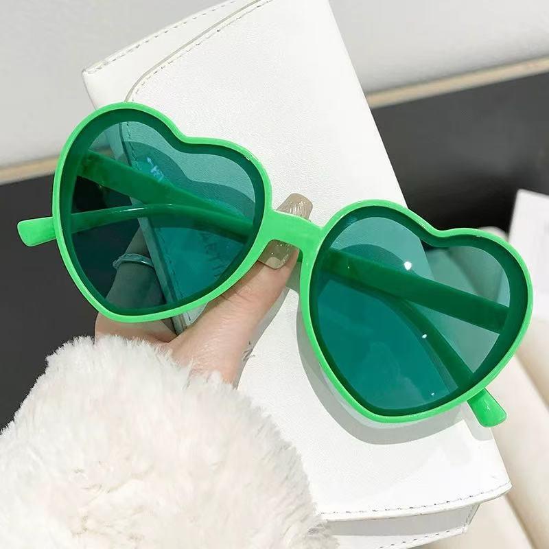 Класичний бестселер Сонцезахисні окуляри у формі серця з райдужно-персиковим відливом - Ідеальні для вечірок, випускних вечорів та модних розваг