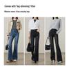 Yiyang Women's Two-Button Slimming Bootcut Jeans