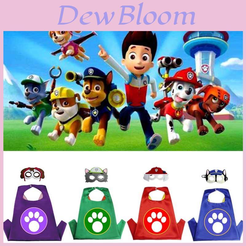 Vibrant Paw Patrol Cosplay Set For Kids With Colorful Cloak And Mask Included