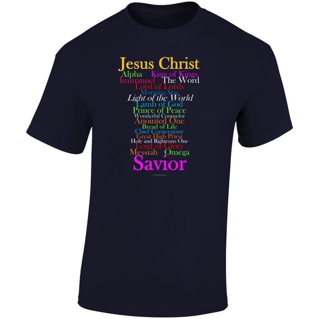 The Names Of Jesus Christian God Faith In Premium T-Shirt S-4XL XXXL