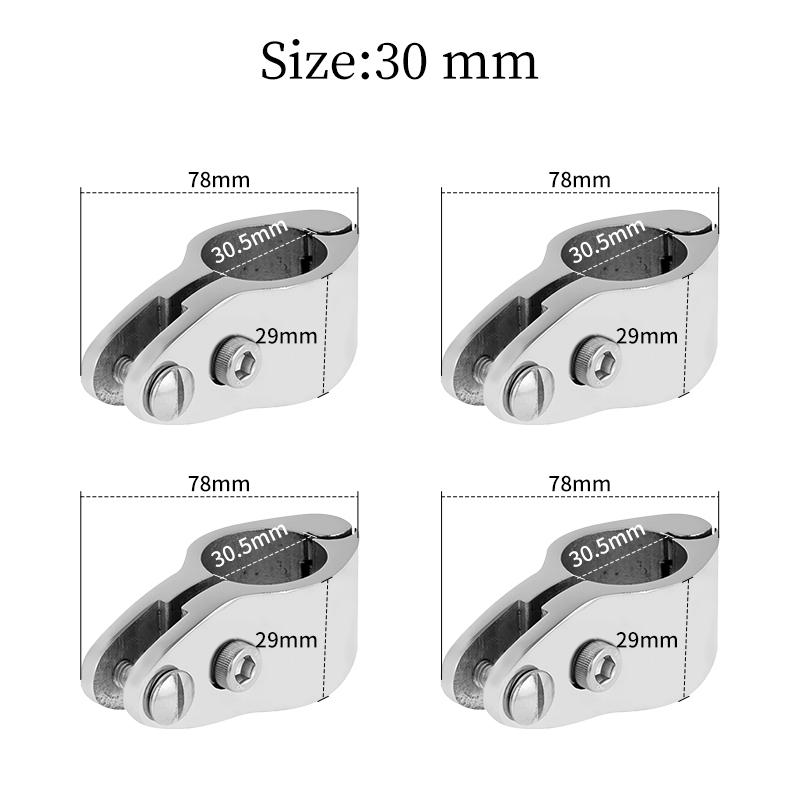4PCS 316 Stainless Steel Boat Jaw Slide Bimini Top Fitting 22mm 25mm 30mm 32mm Marine Hardware Accessories