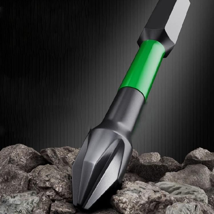 Resistant To Wear Hardened Steel Fastener Crosses Bit Hexagonal Shank Magnetic Grip For High Force Drilling And Securing