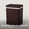 Handwoven Open-Top Wicker Laundry Basket | Decorative, Clothes Hamper, for