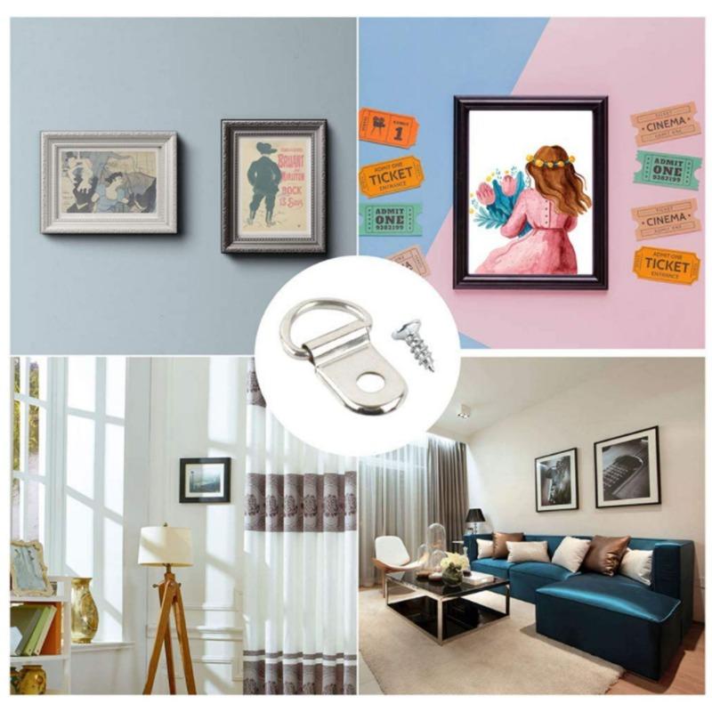 50SETS D-type hook, photo frame hardware accessories, cross stitch mounted oil painting hook