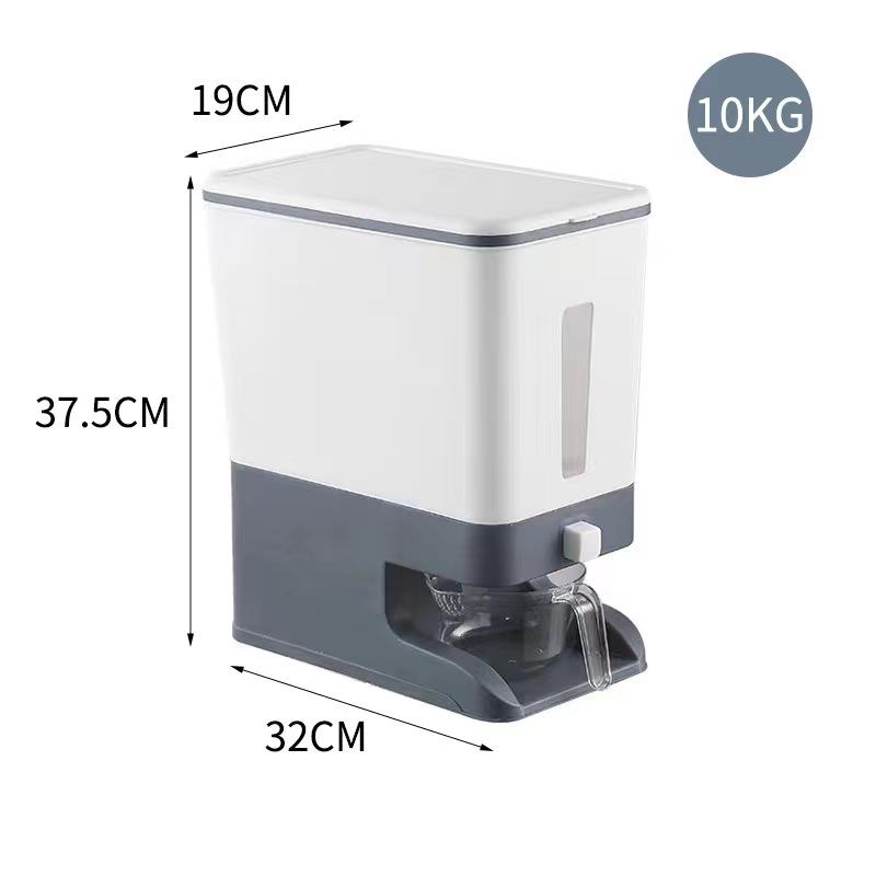 Pressure-type quantitative rice bucket, sealed moisture-proof and insect-proof miscellaneous grain tank, household rice storage