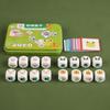 Wooden Animal Dice Card Pairing Toy For Kids Education Focus Training Board Game
