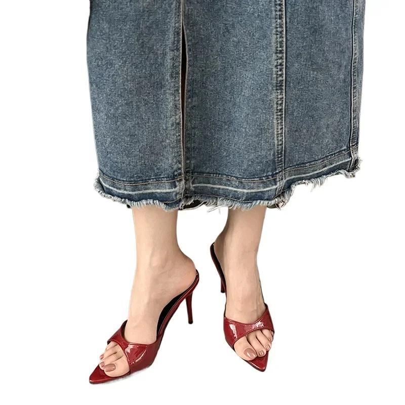 Fashion Shoes for Women 2025 Open Toe Dress Sexy Luxury Women's Slippers Fashion Outdoor Summer Sandals Elegant Comfortable High Heels