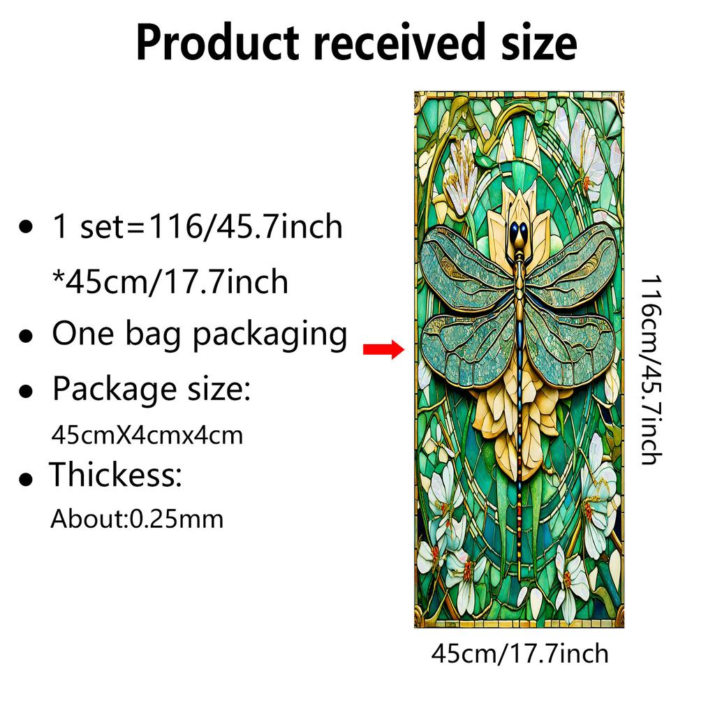 Europeisk Retro Stil Vindusfilm PVC Elektrostatisk Glassklistremerker Farget Vindusfilm Statisk Heftende Frostet Glassfilm