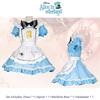 In Alice Wonderland Maid Dress Set Cosplay Costume Playing Card Pattern Fan Girl