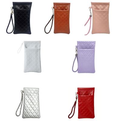 Kratzfeste weiche PU-Leder-Sonnenbrillenetui Doppelte Aufbewahrungstaschen Kompaktes ReiseDesign Quetschverschluss Sonnenbrillen Tasche