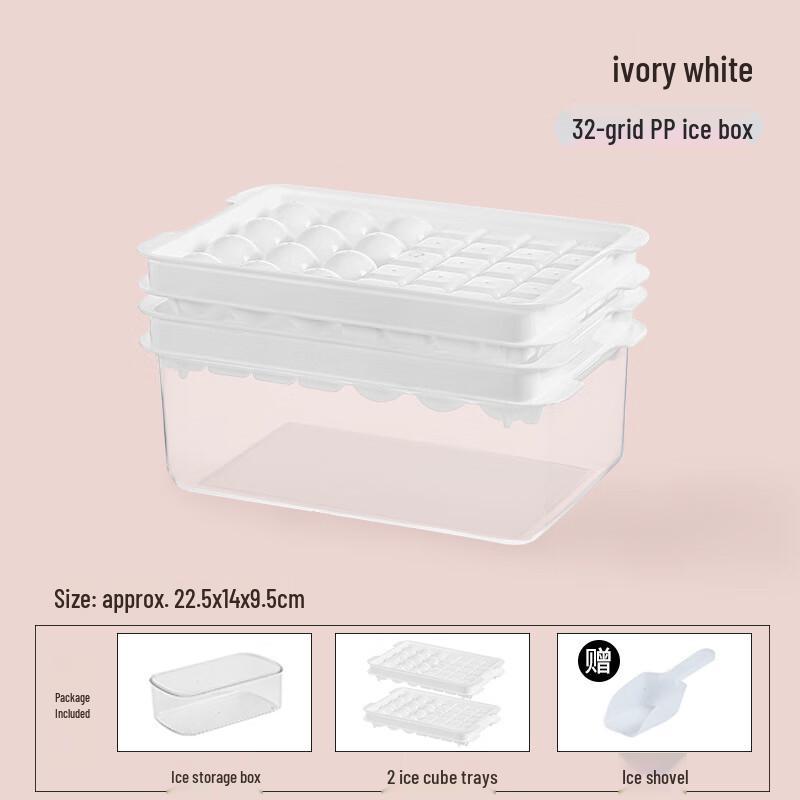 Plastic Double-Layer Ice Cube & Ice Ball Mold Set