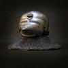 Medieval Pigface Bascinet Helmet with Chainmail Aventail Knight Hounskull Helmet for LARP, SCA Cosplay Gift