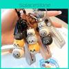 Cute Jinnew Cartoon Cat And Fish Stack Keychain Charming Resin Key Ring Accessory