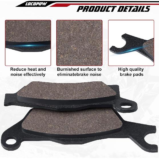 LOCOPOW Outlander Brake Pads For Can Am Outlander 450 500 570 650 700 800 850 1000 1000R Max PRO HD5 HD7 2013 2014 2015 2016 2017 2018 OEM