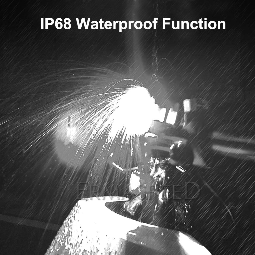 Waterproof Motorcycle Headlight 3000LM 125W Led Fog Light Spotlight with Switch Motorbike E-Bike Scooter Car Work Light