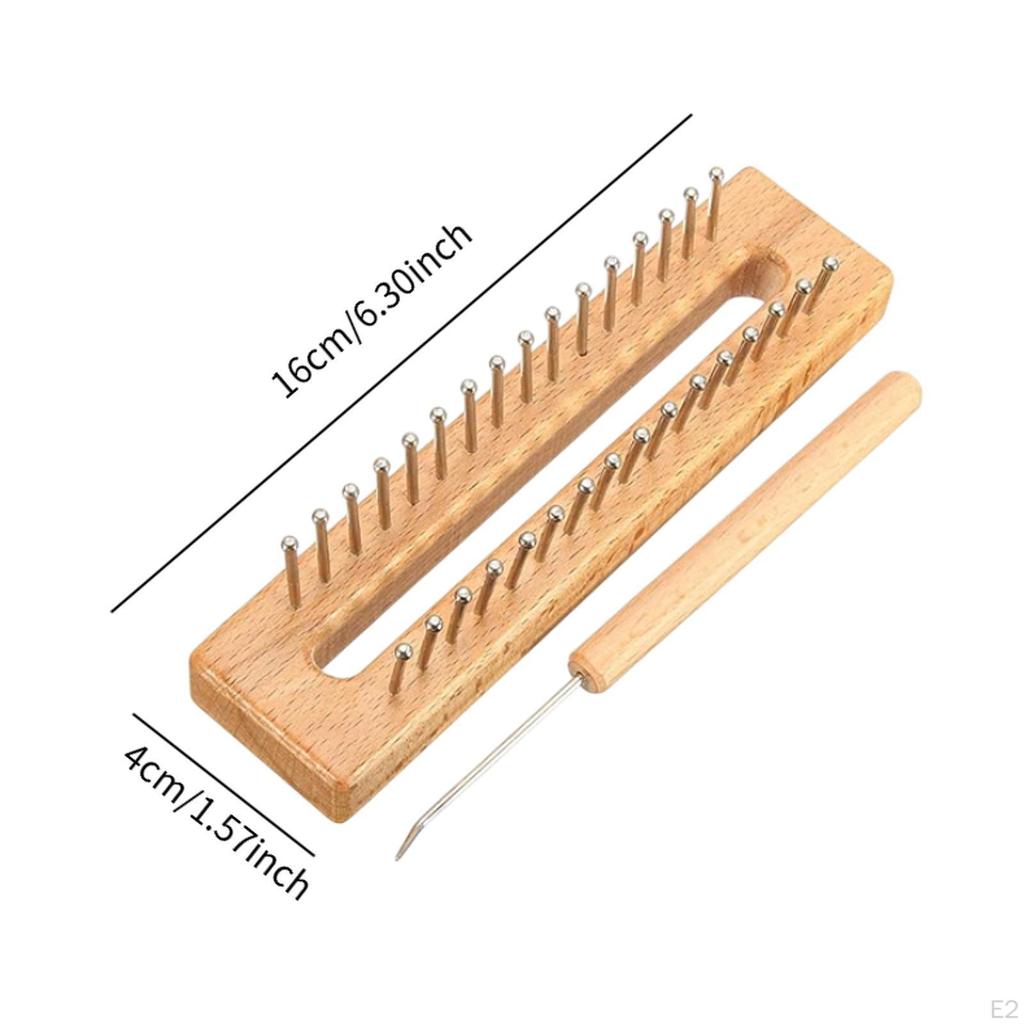 Stricken Webstuhl Weben Rechteck Zubehör mit Häkeln Haken Stich Stricken für