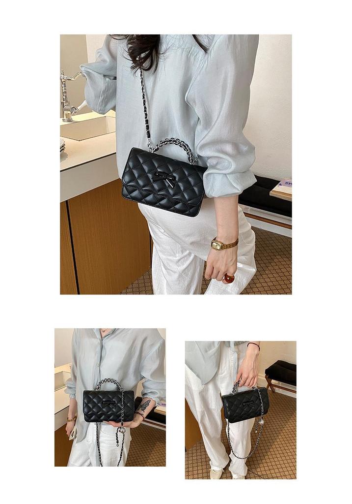 2026 Chic Diamond Lattice PU Leather Crossbody Bag – Trendy Versatile One-Shoulder Bag for Women