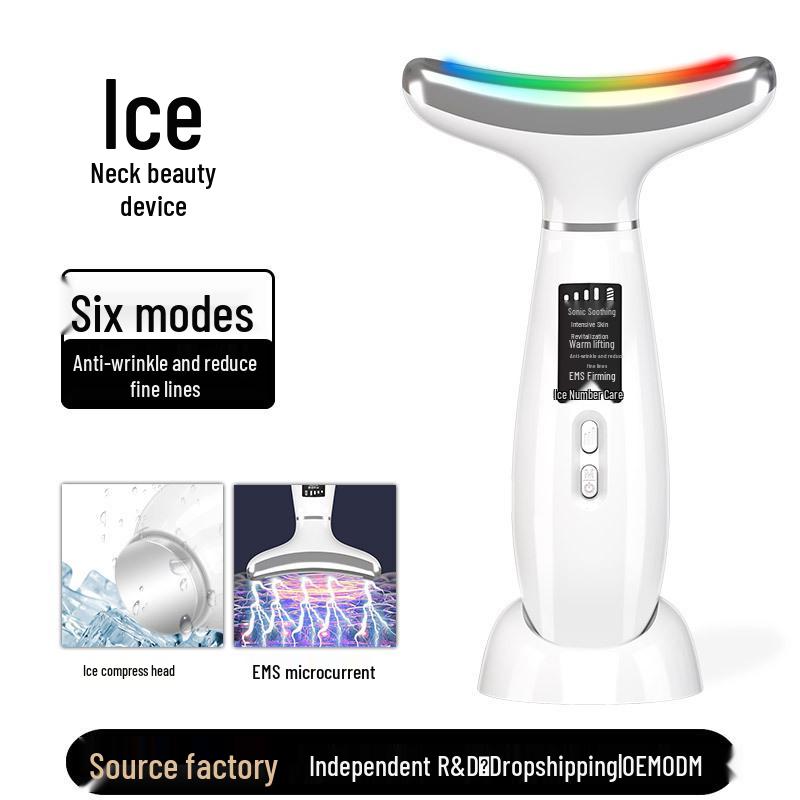 M6 Ice Cooling Neck Massager: Anti-Wrinkle, Lifting, and Firming Device for Neck and Nasolabial Fold Care.