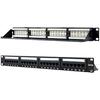 Panneau de brassage UTP RJ45 Cat.6A - NANOCABLE - 10.21.4124 - 24 ports - Noir - IDC 110