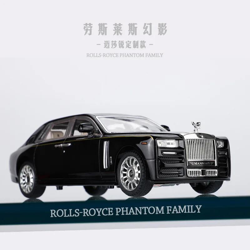 1:24 Rolls-Royce Phantom Alloy Models Car Toy Diecasts Metal Vehicles Simulation Sound Light Pull Back Function Toys Car A428