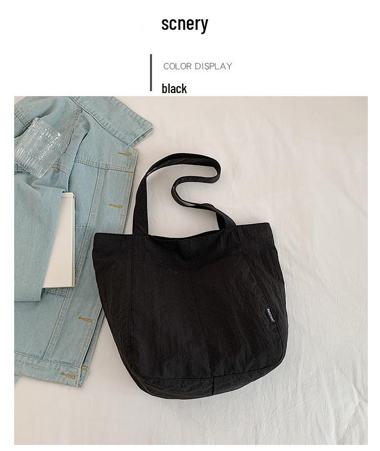 Japońska Wodoodporna Nylonowa Codzienna Torba Tote Damska Wiosna/Lato – Duża Pojemność, Stylowa Torba na Ramię