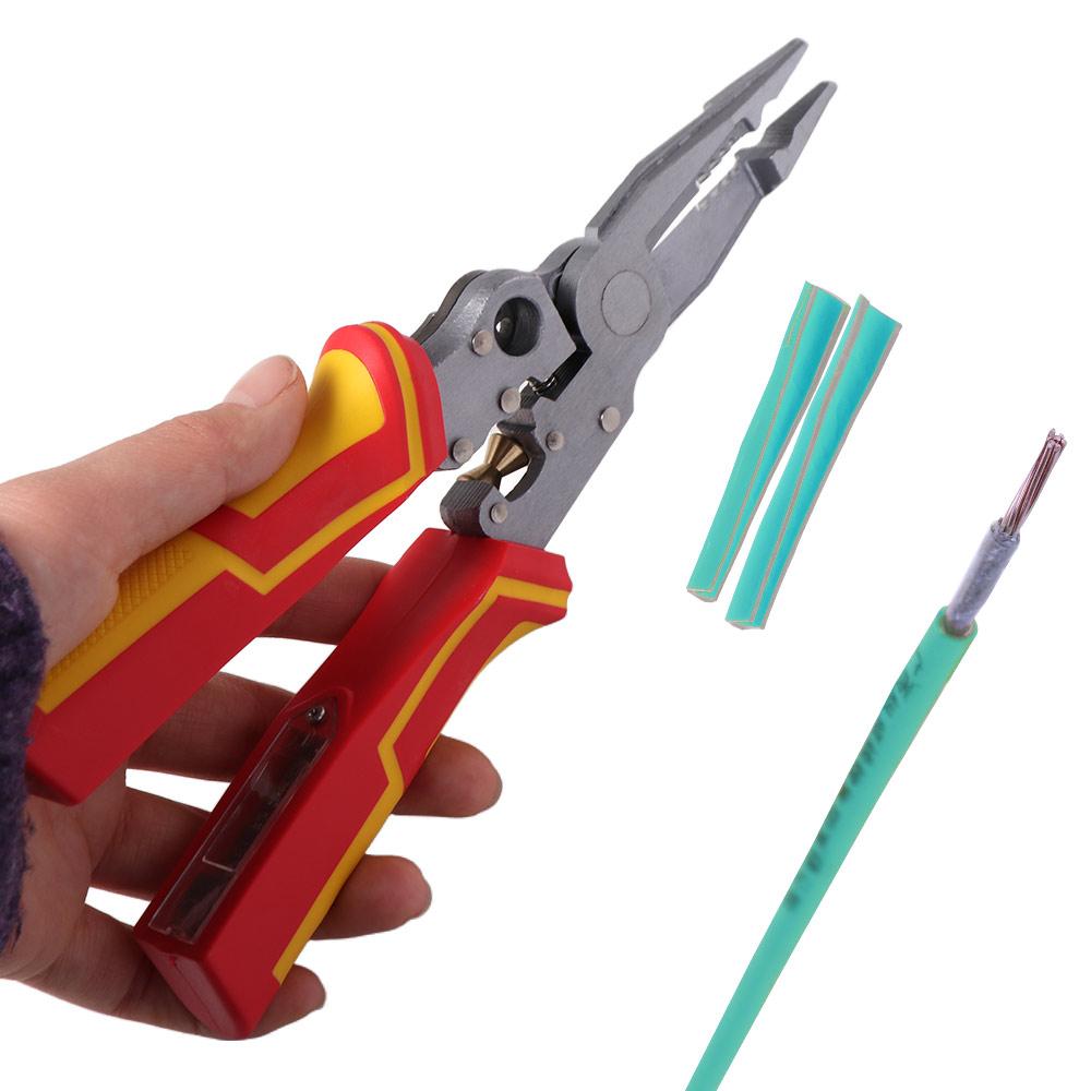 Clamper Electrician Plier Stainless Steel Wire Crimping Pliers  Wire Stripping Plier Too