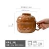 Cream Instant Noodle Bowl Minimalist Style Ceramic Bowl Dormitory Student Bowl With Cover Bowl With Handle Bowl Household Large Bowl