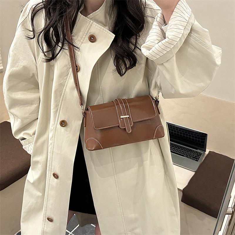 Women S Small Retro Casual Baguette Crossbody Shoulder Bag