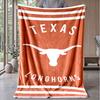 Texas Longhorns Spirit Sports Style Flannel Fleece Blanket Cozy Warm Throw Blanket For Couch Bed Travel All Season Use