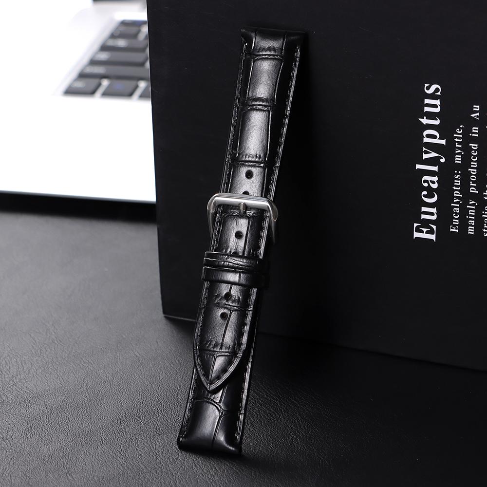 Vintage Slub Pattern Leather Watchbands 18mm 20mm 22mm Watch Band Strap Steel Pin Buckle Accessories High Quality Wrist Bracelet