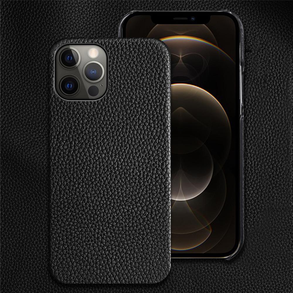 Genuine Cow Leather Phone Case for Apple iPhone 15 13 14 Pro Max 15Pro 14Pro 13Pro 12ProMax Shockproof Protector Back Cover
