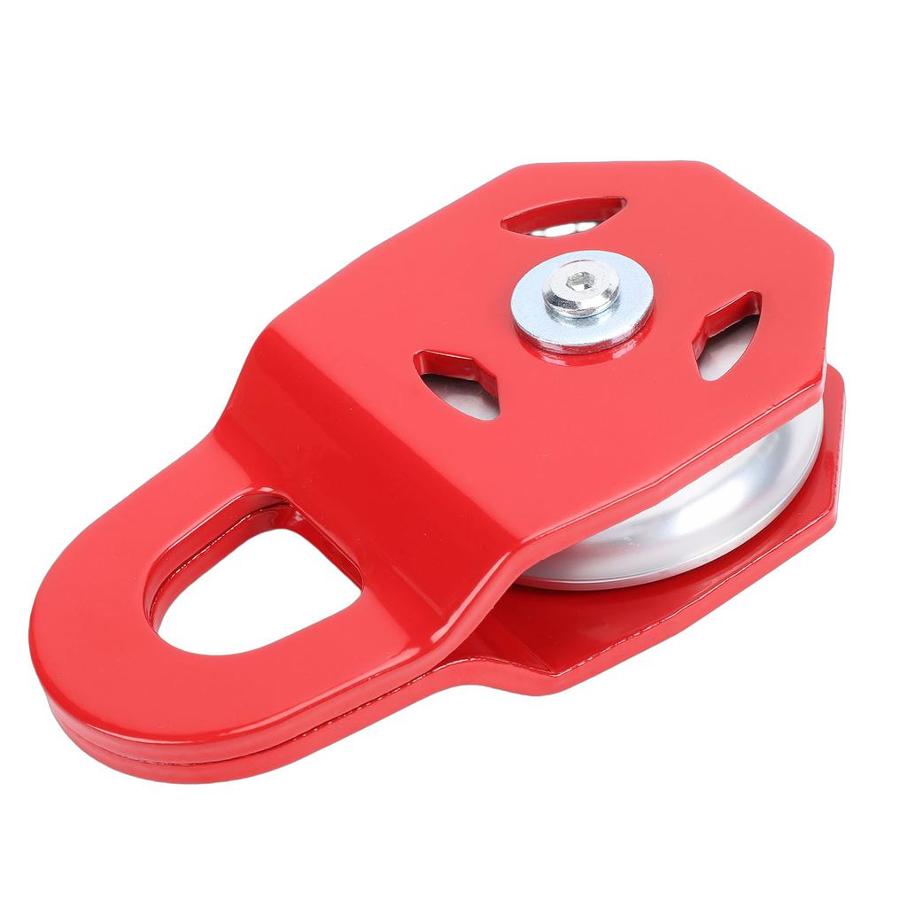 Bloco de Polia de Reboque 8 Toneladas Vermelho Resistente Multifuncional Bloco de Polia de Reboque para Caminhão Trator ATV UTV