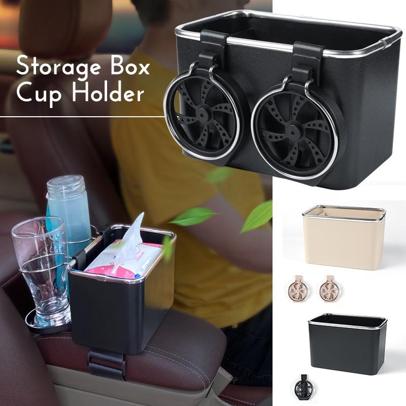 Multifunctional Car Armrest Storage Box Cars Large-capacity Finishing Accessories Mobile Phone Tissue Water Cup Beverage Holder
