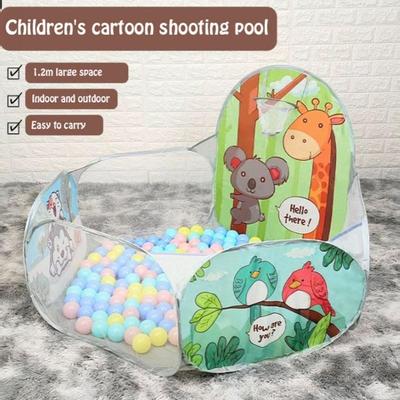 120Cm Kids Playpen Playground Baby Tent Ball Pool With Basketball Hoop Children'S Tent House Portable Kids Indoor Outdoor Toys
