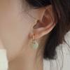 Elegant Imitation Hotan Jade Hoop Earrings for Women Temperament Party Earring Jewelry Gifts